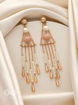 The Bermuda Triangle- Golden Embellished Earrings