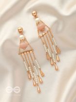 The Bermuda Triangle- Golden Embellished Earrings