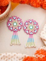 Vyoman- The Skies- Mirror, Resham and Sequins Embroidered Earrings 