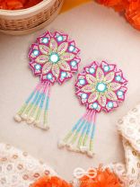 Vyoman- The Skies- Mirror, Resham and Sequins Embroidered Earrings 