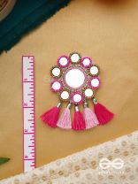 Khavari- The Dewdrops- Mirror and Resham Embroidered Earrings