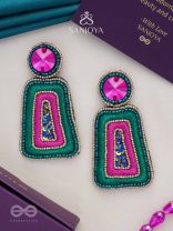 Kalapa- The Bell of Harmony- Resham, Stones and Sequins Embroidered Earrings