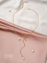 The Moth N Flame- Golden Embellished Necklace With Anti-Tarnish Coating 