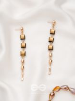 The Party Piece- Golden Embellished Earrings