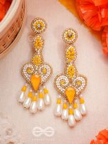 Aatapya- The Glorious Sunshine- Pearls and Stones Embroidered Earrings