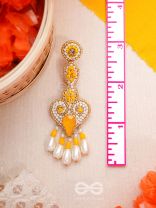 Aatapya- The Glorious Sunshine- Pearls and Stones Embroidered Earrings