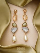 The Flowery Branch- Golden Embellished Earrings