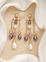 The Crystal Chandelier- Golden Embellished Earrings