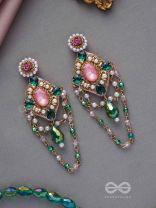 Samaalya- The Bejeweled Crown- Pearls and Stones Embroidered Earrings