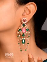 Samaalya- The Bejeweled Crown- Pearls and Stones Embroidered Earrings