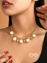 The Daisy Shrub- Golden Embellished Necklace With Anti-Tarnish Coating 