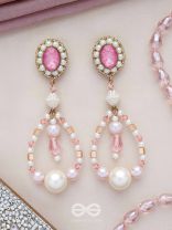 Drapsa- Drops of Rain- Pearls and Stones Embroidered Earrings