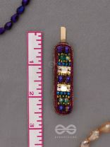 Amaanta- The Night Sky- Stones and Glass Beads Embroidered Hair Clips