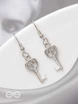 Locke & Key- Silver Earrings