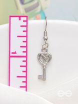 Locke & Key- Silver Earrings