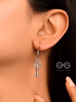 Locke & Key- Silver Earrings