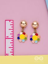 The Merry Bloom- Golden Embellished Earrings