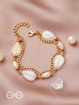 The Crystal Wave- Golden Embellished Bracelet