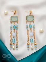 The Golden Dew- Golden Embellished Earrings