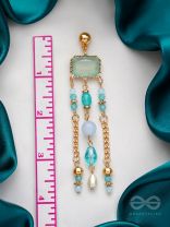 The Golden Dew- Golden Embellished Earrings