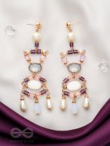 The Slender Figurine- Golden Embellished Earrings