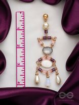 The Slender Figurine- Golden Embellished Earrings