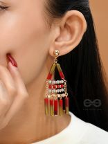 The Red Sea- Golden Embellished Earrings