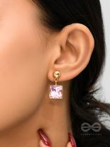 The Foggy Mirror- Golden Embellished Earrings