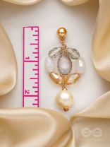 The Lily Pad- Golden Embellished Earrings