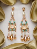 The Jazzy Landscape- Golden Embellished Earrings