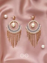The Gold Dust- Golden Embellished Earrings