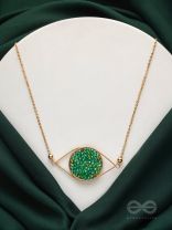 The Starry Eyed- Golden Embellished Necklace With Anti-Tarnish Coating 