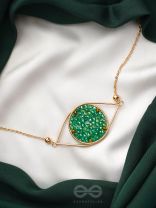 The Starry Eyed- Golden Embellished Necklace With Anti-Tarnish Coating 