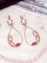 The Spring Leaves- Golden Embellished Earrings