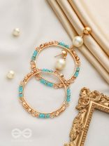  Merry-'Gold'-Round- Golden Embellished Earrings