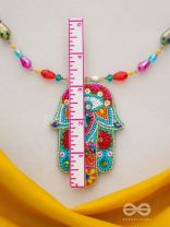 Hiranyapani- The Glorious Hand- Stones, Sequins and Resham Embroidered Necklace