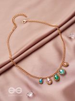 The Shining Stars- Golden Embellished Necklace With Anti-Tarnish Coating 