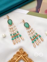 The Fairy'tails'- Golden Embellished Earrings