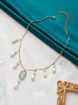 The Guardian Angels- Golden Pearl Necklace With Anti-Tarnish Coating