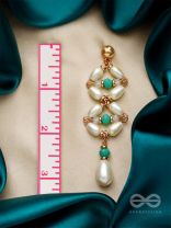 The White Willow- Golden Embellished Pearl Earrings