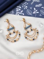 The Bronze Chandelier- Golden Embellished Earrings