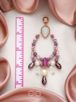 The Lavender Haze- Golden Embellished Earrings