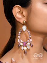 The Lavender Haze- Golden Embellished Earrings