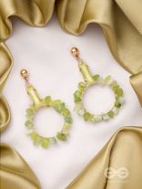 The Forest Fairy- Golden Embellished Earrings