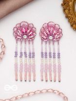 Srautika- The Pearl Shell - Pearls, Stones and Sequins Embroidered Earrings