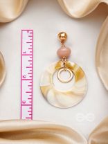 The Beige Wonder- Golden Embellished Earrings
