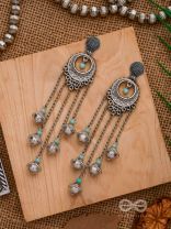 The Royal Glory- Oxidised Embellished Earrings