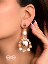 Sand n Shells- Golden Embellished Earrings