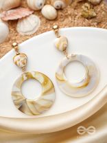 The 'Sea'sational- Golden Embellished Earrings