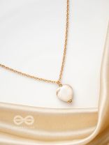 The Ivory Beach- Golden Embellished Necklace With Anti-Tarnish Coating